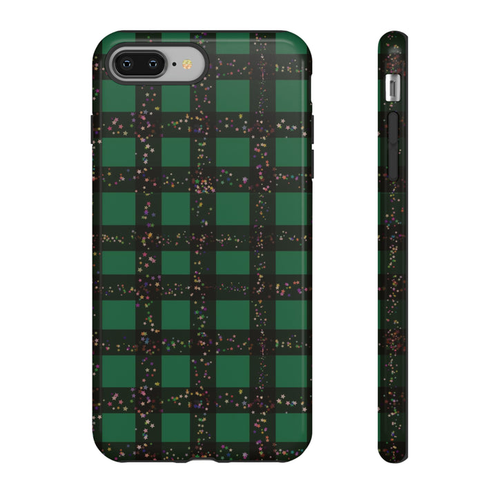Cute IPhone Case | iPhone 15 Case | iPhone 15 Pro Max Case, Iphone 14 Case, Iphone 14 Pro Max Case IPhone Case for Art Lovers, Green Festive Plaid - Studio40ParkLane
