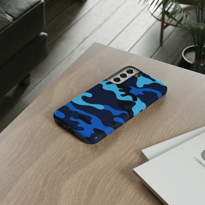 Cute Samsung Phone Case | Aesthetic Samsung Phone Case | Galaxy S23, S22, S21, S20 | Blue Camouflage, Protective Phone Case - Studio40ParkLane