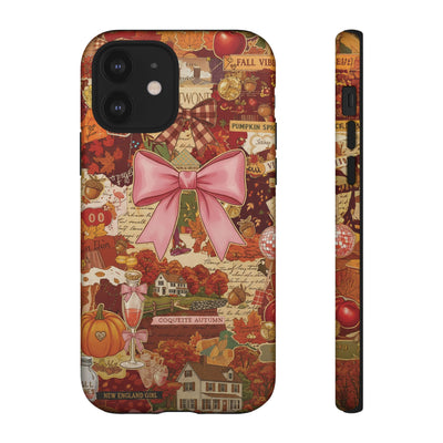 New England Fall Coquette Collage Tough Premium Phone Case - For iPhone 16 Pro Max iPhone 15 Pro iPhone Iphone 14 Plus 13 Pro 12 11 10 XR XS