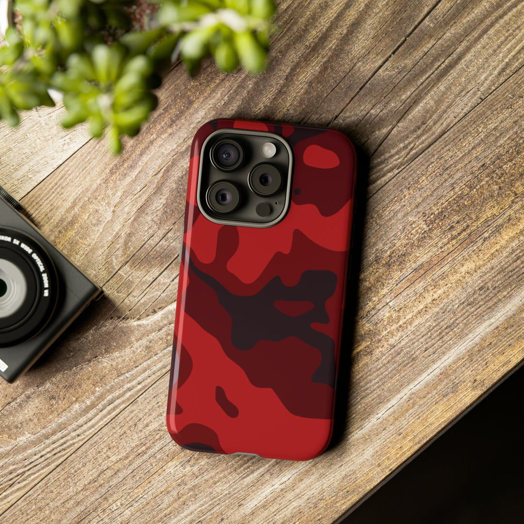 Cool Phone Case | Red Camouflage, For iPhone 15 Case | iPhone 15 Pro Case, Iphone 14 Case, Iphone 14 Pro Max Case, Protective Iphone Case - Studio40ParkLane