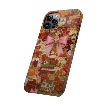 New England fall Coquette Collage Cute Phone Case for Iphone 16 - | iPhone 15 Pro Max Case | iPhone 14 Case Iphone 13 12 11 10 9 8 7 X XS - Studio40ParkLane