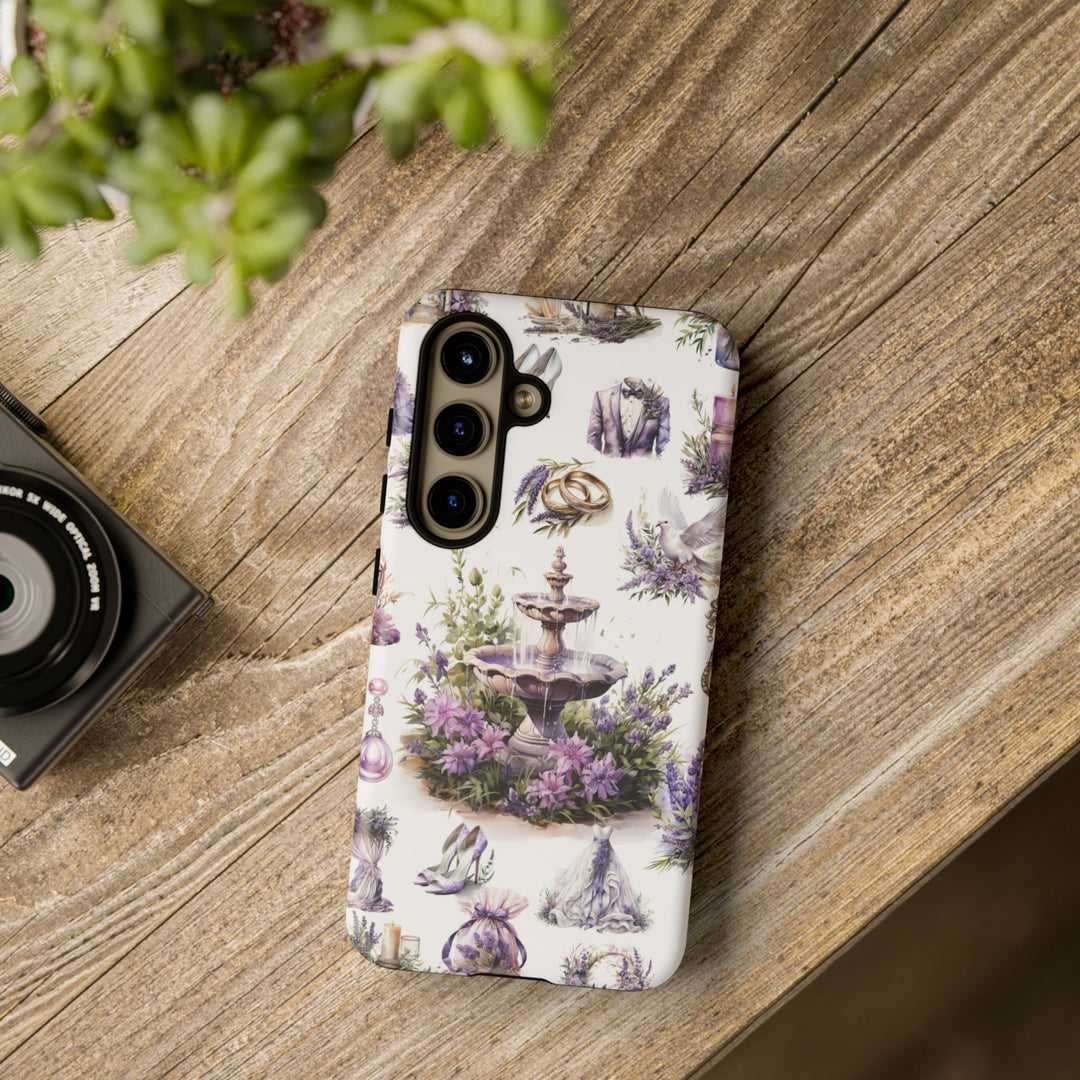 Impact Resistant, Lavender Wedding, Cute Phone Cases for Samsung S24, S23, S22, S21, IPhone 15 pro Iphone 14 pro Iphone 13 IPhone 12 Iphone 11 - Studio40ParkLane