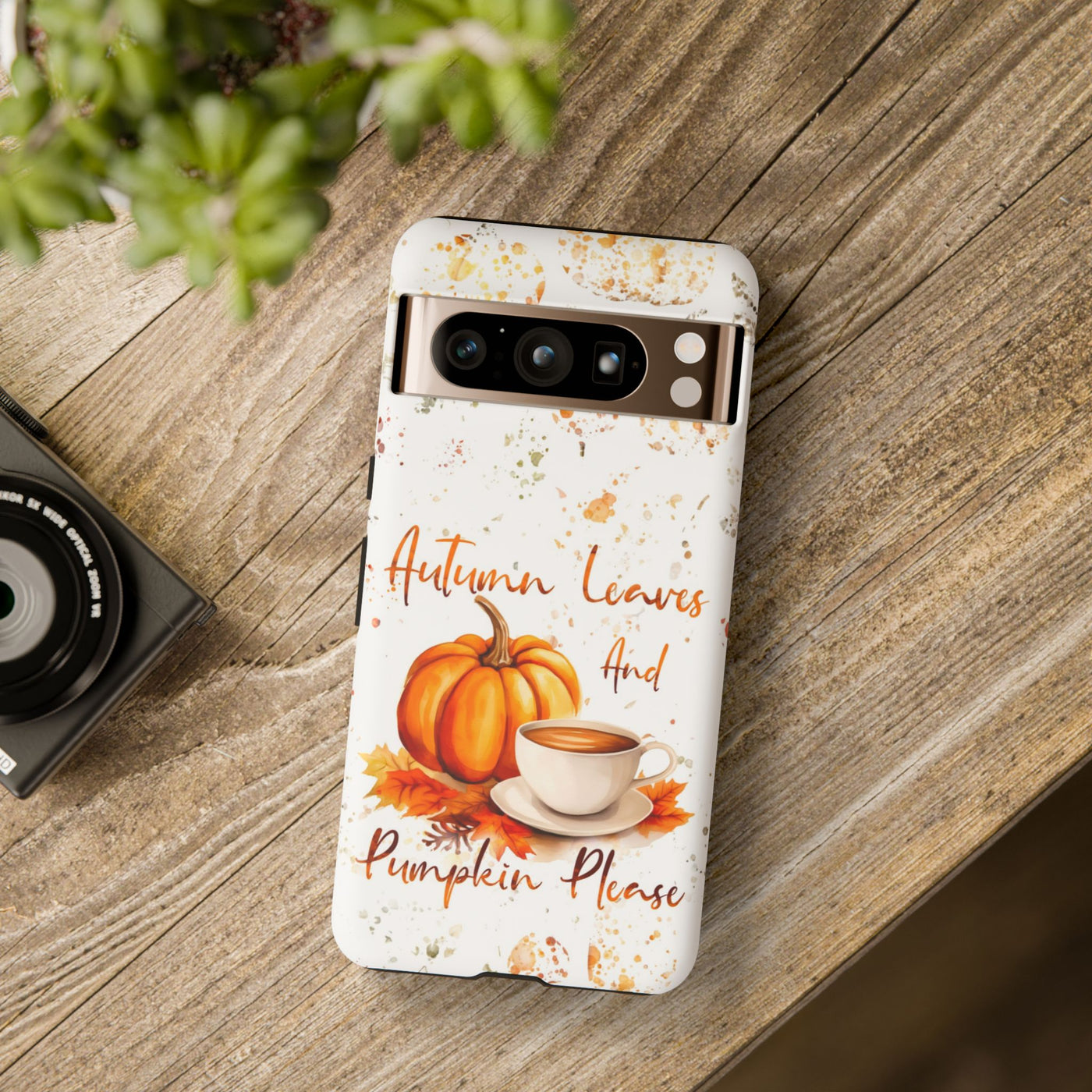 Impact Resistant, Fall Leaves Pumpkin Pie, Cute Phone Cases for Samsung S24, S23, S22, S21, IPhone 15 pro Iphone 14 pro Iphone 13 IPhone 12 Iphone 11