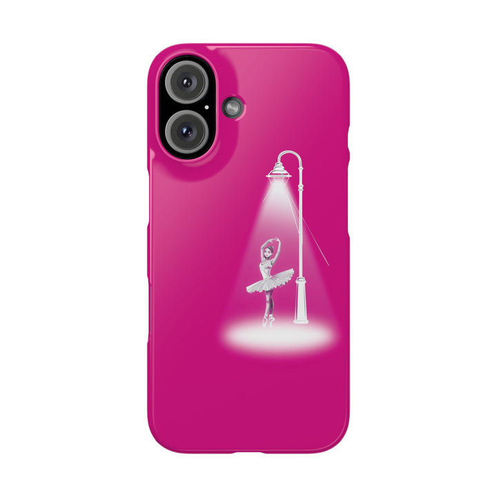 Slim Pink Ballet Dancer Spotlight Gift for Her Cute Phone Cases for Iphone 16 Pro Max | iPhone 15 Case | iPhone 15 Pro Max Case, Iphone 14, 13, 12, 11, 10, 8, 7 - Studio40ParkLane