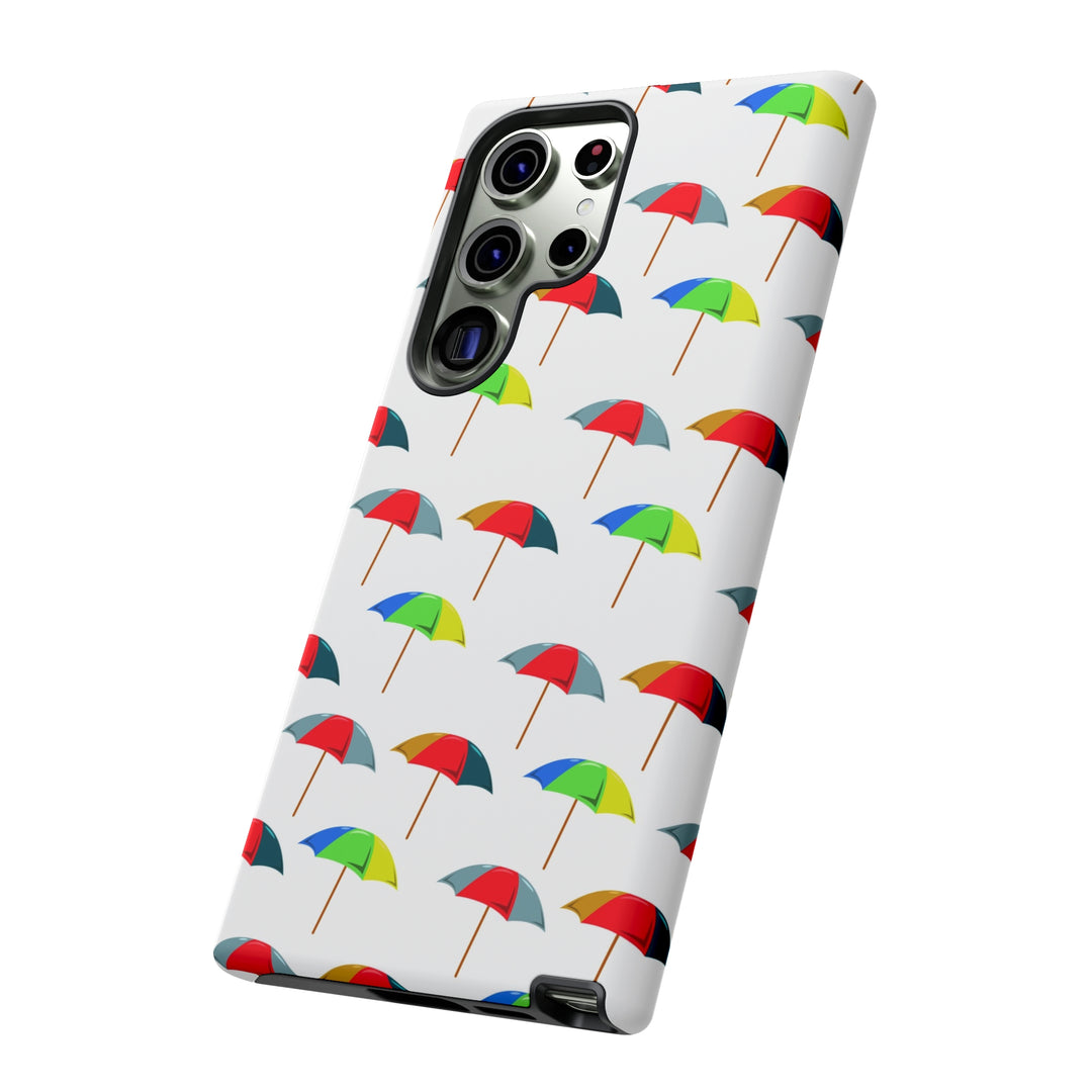 Cute Samsung Phone Case | Aesthetic Samsung Phone Case | Galaxy S23, S22, S21, S20 | Colorful Beach Parasols, Protective Phone Case - Studio40ParkLane