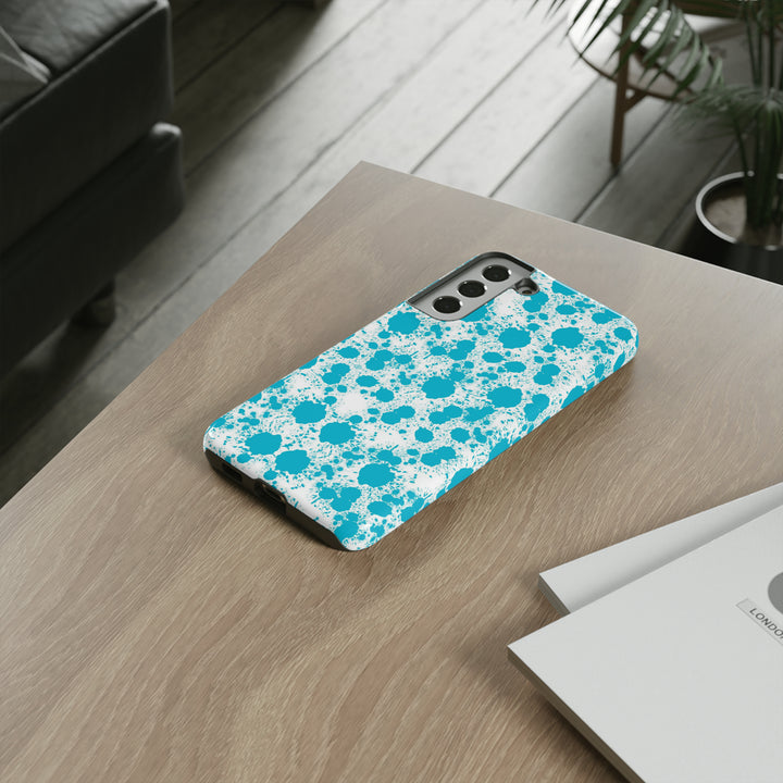 Cute Samsung Phone Case | Aesthetic Samsung Phone Case | Paint Splash Light Blue | Galaxy S23, S22, S21, S20 | Luxury Double Layer | Cool - Studio40ParkLane