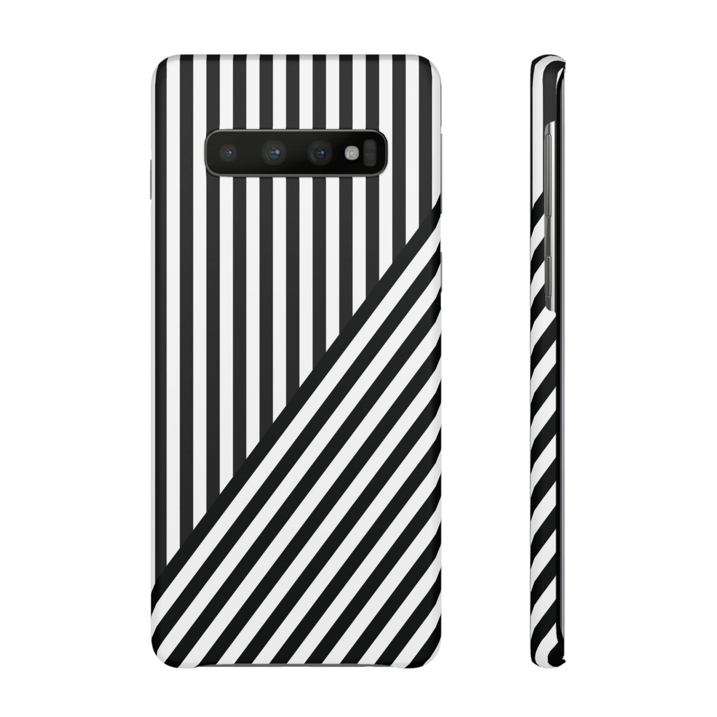 Aesthetic Black White Stripes Cute Phone Case Sleek Snap - For iPhone 17 Pro Max iPhone 16 Pro iPhone 15 Iphone 14 Plus 13 Pro 12 11 10 Gift - Studio40ParkLane