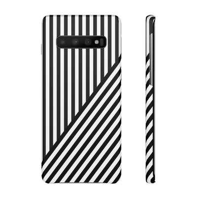 Aesthetic Black White Stripes Cute Phone Case Sleek Snap - For iPhone 17 Pro Max iPhone 16 Pro iPhone 15 Iphone 14 Plus 13 Pro 12 11 10 Gift - Studio40ParkLane