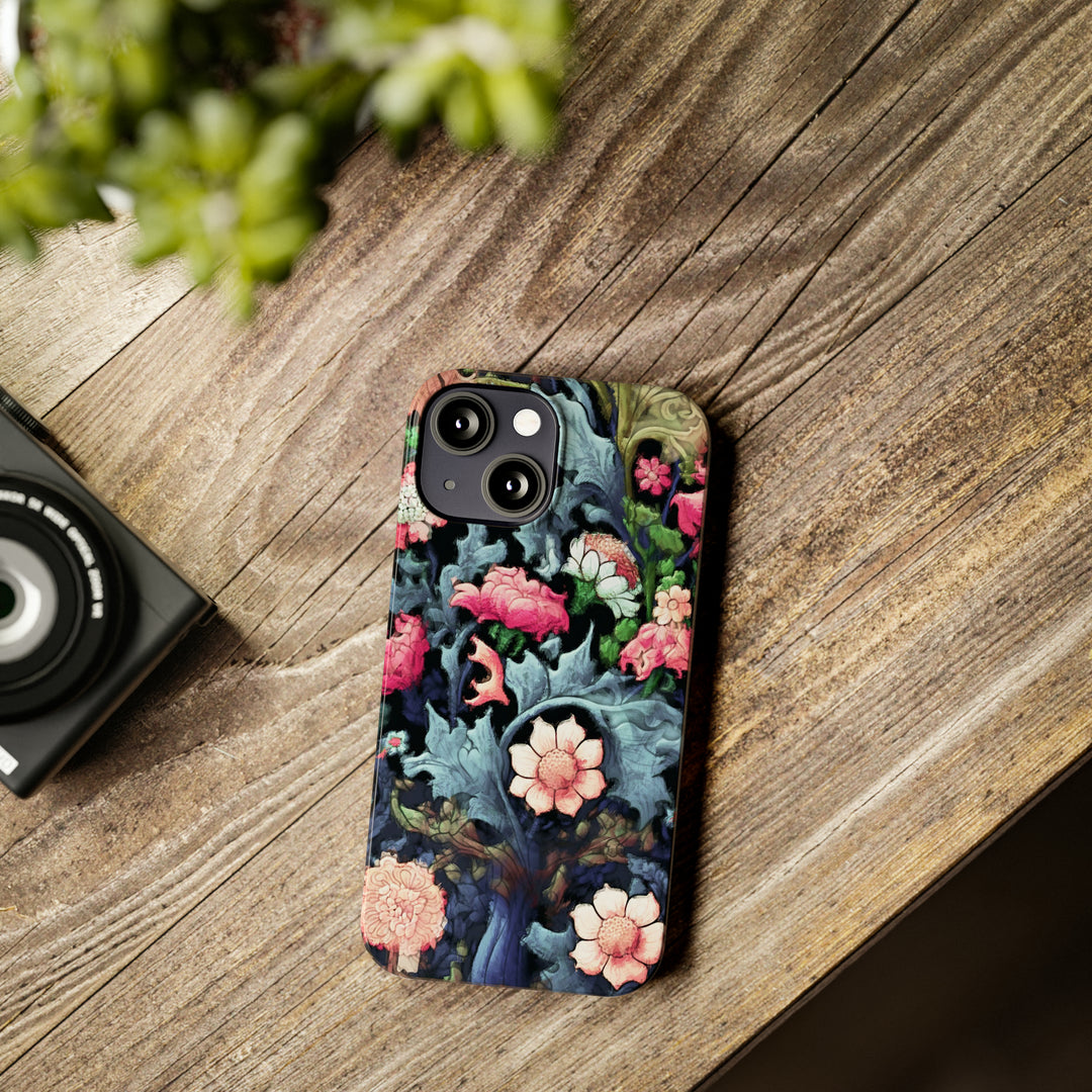 Slim Cute Phone Cases for Iphone - | iPhone 15 Case | iPhone 15 Pro Max Case, Iphone 14 Case, Iphone 14 Pro Max, Iphone 13, Flowers Scene - Studio40ParkLane