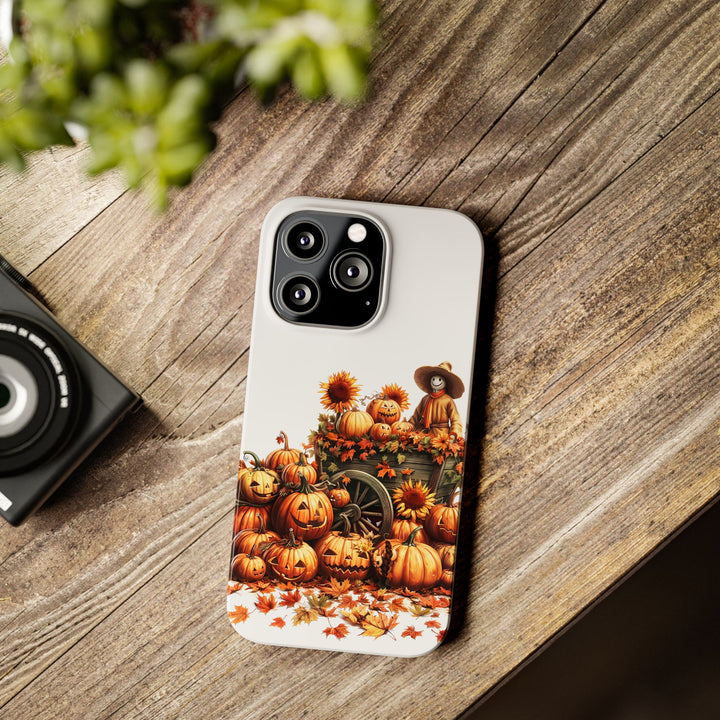 Slim Fall Leaves Scarecrow Slim Cute Phone Cases for Iphone | iPhone 15 Case | iPhone 15 Pro Max Case, Iphone 14, Iphone 14 Pro Max, Iphone 13 - Studio40ParkLane