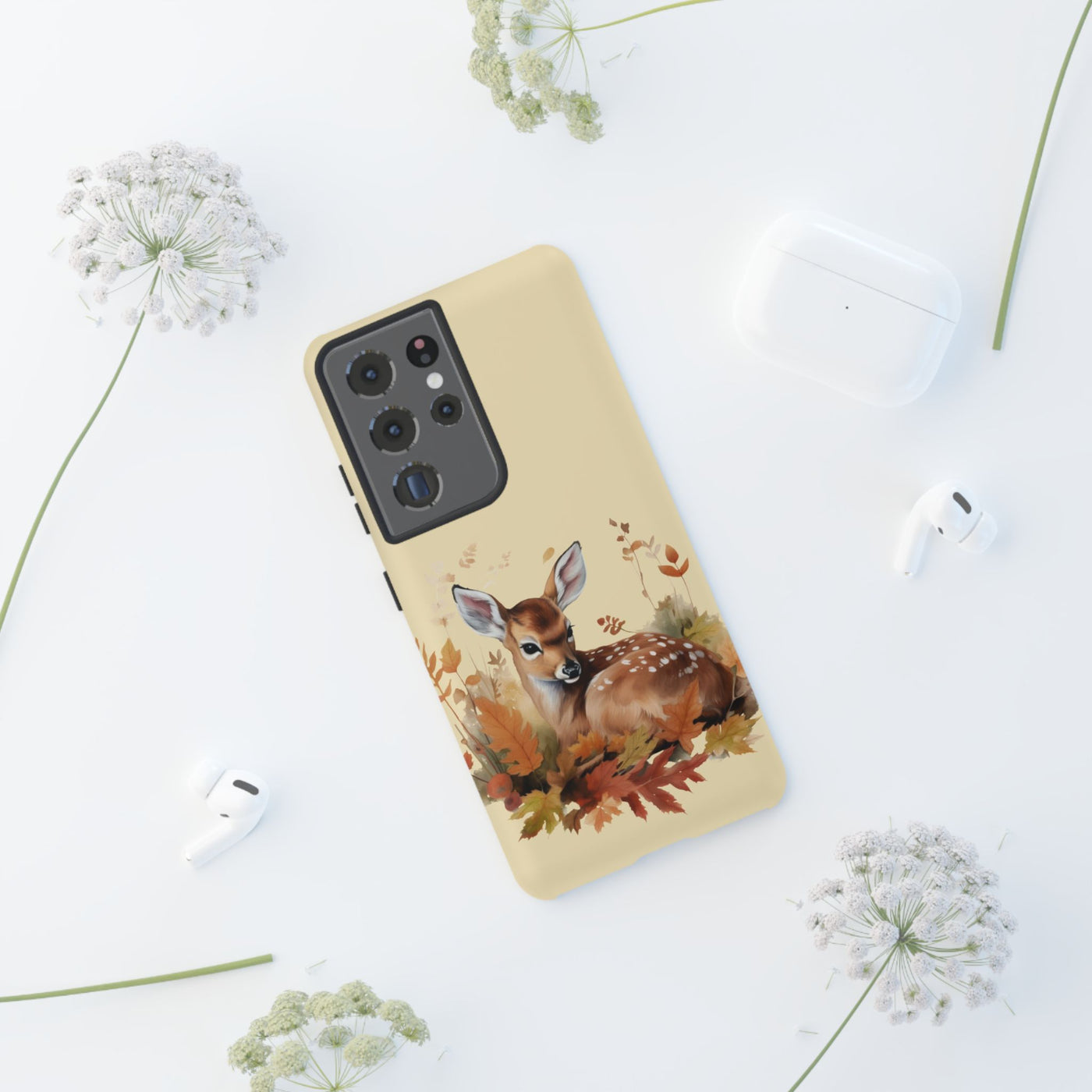 Autumn Fall Deer Gift for Her Cute Phone Case for, Samsung Galaxy S24, S23, S22, S21, IPhone 16 Case | Iphone 15, Iphone 14, IPhone 13 Case