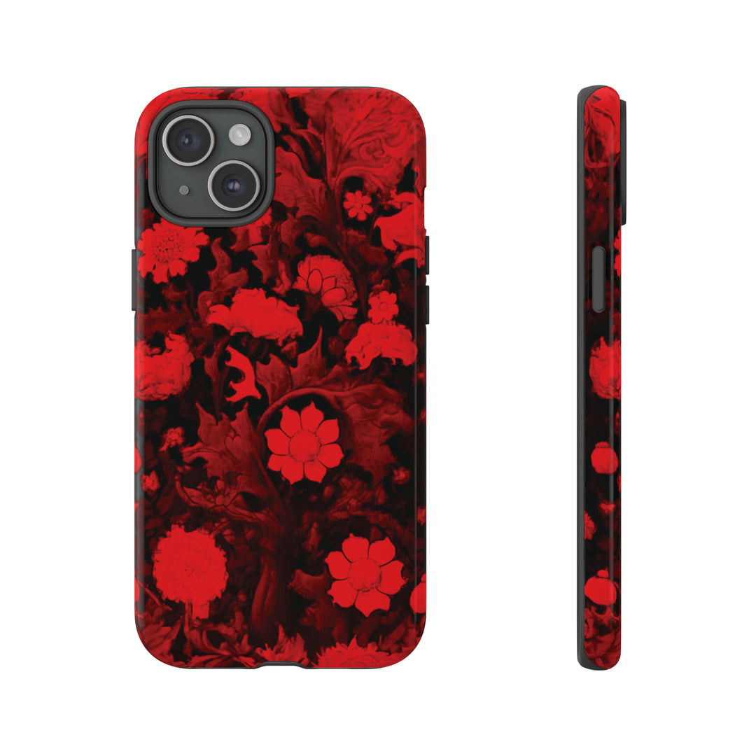 Cool Phone Case | Red Flowers, For iPhone 15 Case | iPhone 15 Pro Case, Iphone 14 Case, Iphone 14 Pro Max Case, Protective Iphone Case - Studio40ParkLane