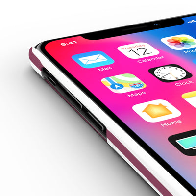 Slim Claret Red Striped Cute Phone Case for Iphone 16 - | iPhone 15 Pro Max Case | iPhone 14 Case Iphone 13 12 11 10 9 8 7 XS X Gift for Her - Studio40ParkLane