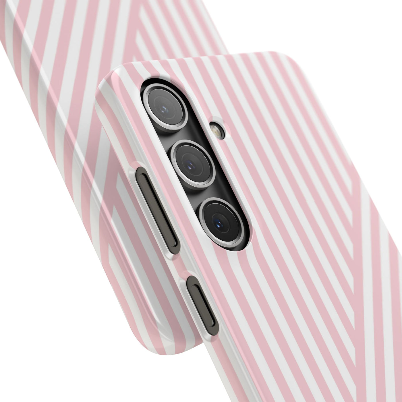 Aesthetic Sweet Pink Stripes Cute Phone Case Sleek Snap - For iPhone 17 Pro Max iPhone 16 Pro iPhone 15 Iphone 14 Plus 13 Pro 12 11 10 Gift