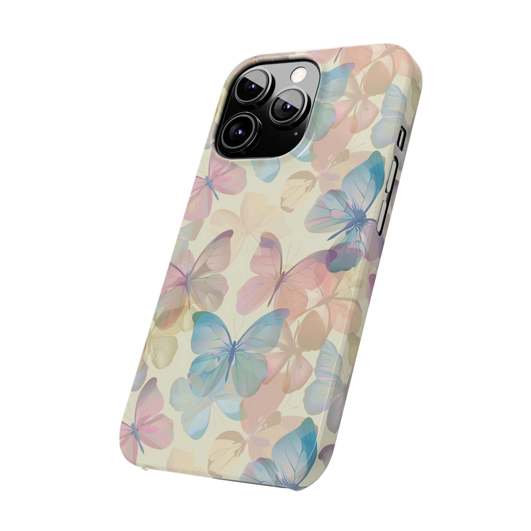 Slim Cute Phone Cases for Iphone - | iPhone 15 Case | iPhone 15 Pro Max Case, Iphone 14 Case, Iphone 14 Pro Max, Iphone 13, Summer Pastel Butterflies - Studio40ParkLane
