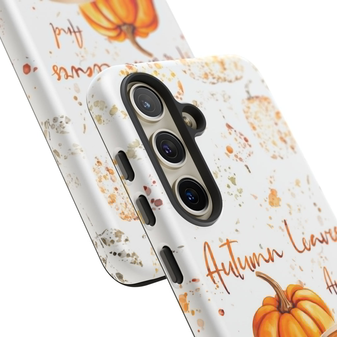 Impact Resistant, Fall Leaves Pumpkin Pie, Cute Phone Cases for Samsung S24, S23, S22, S21, IPhone 15 pro Iphone 14 pro Iphone 13 IPhone 12 Iphone 11 - Studio40ParkLane