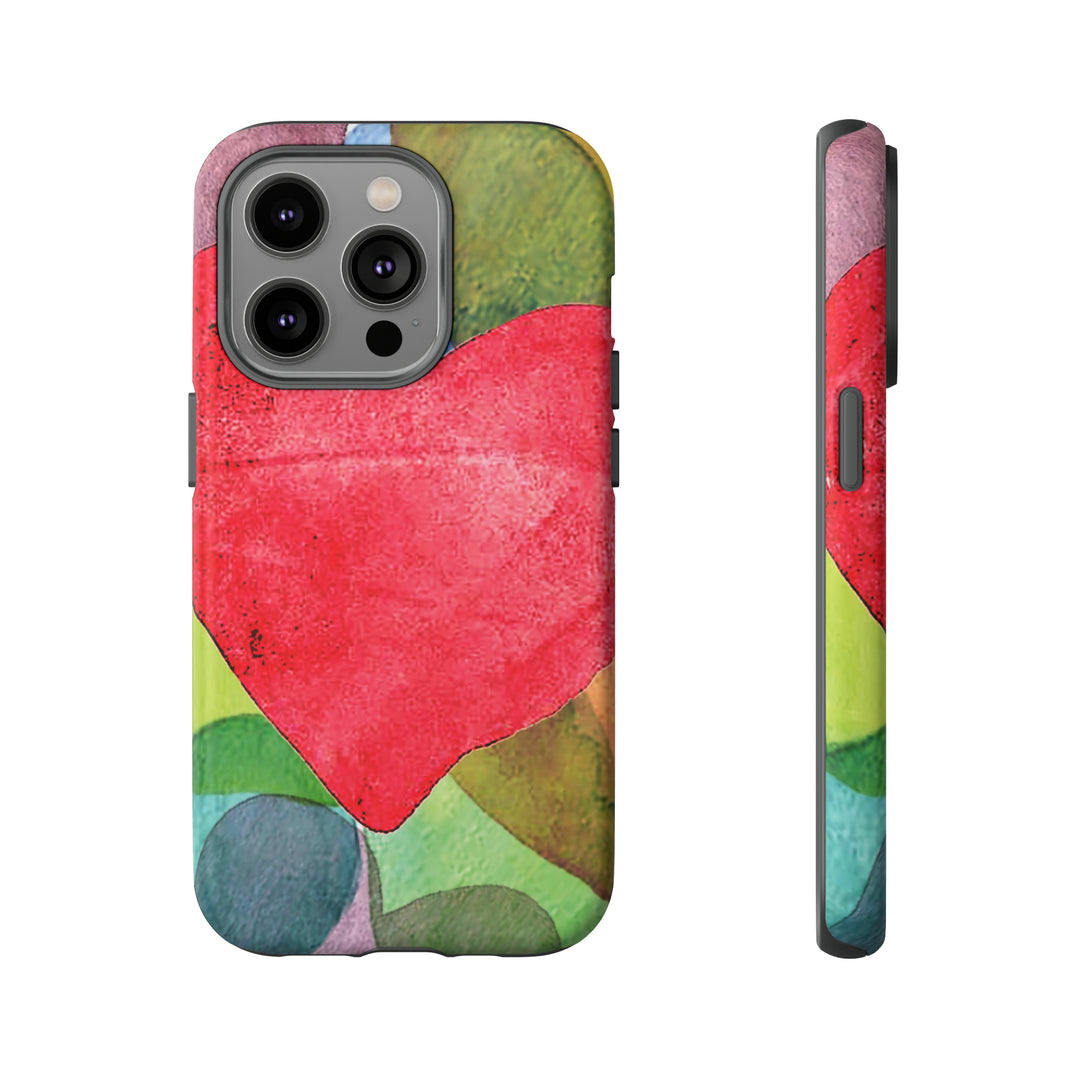 Cute IPhone Case | iPhone 15 Case | iPhone 15 Pro Max Case, Iphone 14 Case, Iphone 14 Pro Max Case IPhone Case for Art Lovers, Red Heart - Studio40ParkLane