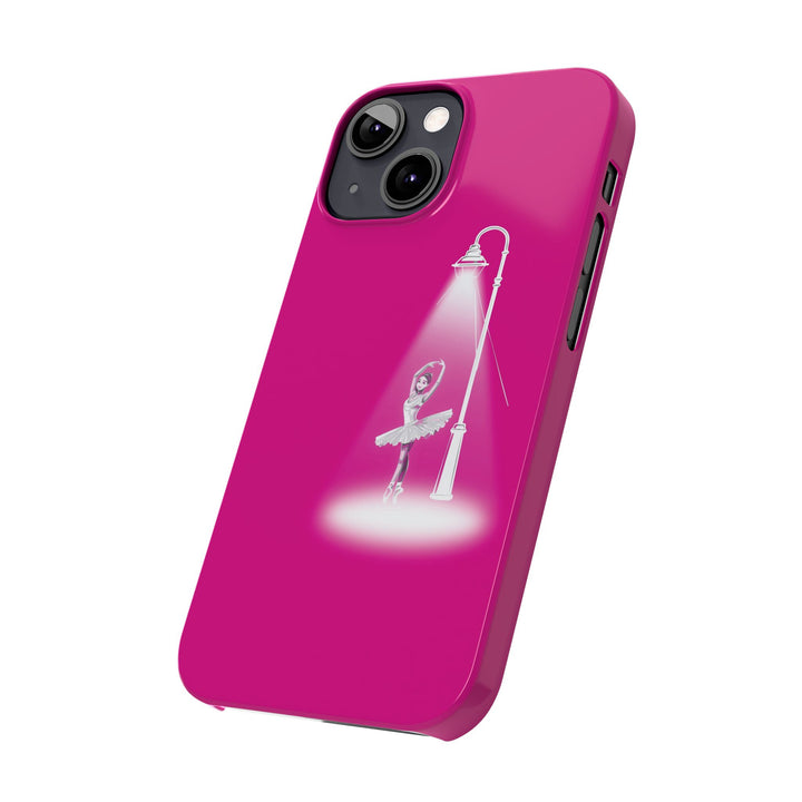 Slim Pink Ballet Dancer Spotlight Gift for Her Cute Phone Cases for Iphone 16 Pro Max | iPhone 15 Case | iPhone 15 Pro Max Case, Iphone 14, 13, 12, 11, 10, 8, 7 - Studio40ParkLane