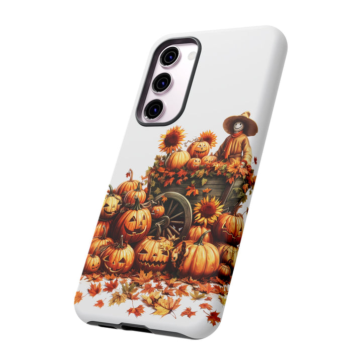 Impact Resistant, Fall Leaves Scarecrow, Cute Phone Cases for Samsung S24, S23, S22, S21, IPhone 15 pro Iphone 14 pro Iphone 13 IPhone 12 Iphone 11 - Studio40ParkLane