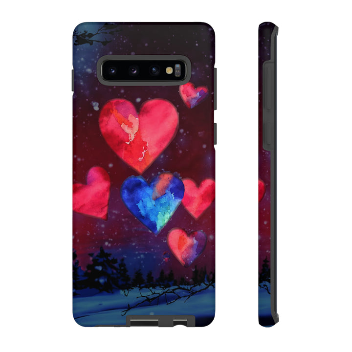 Cute Samsung Phone Case | Aesthetic Samsung Phone Case | Galaxy S23, S22, S21, S20 | Luxury case, Rising Hearts Night Phone Case - Studio40ParkLane