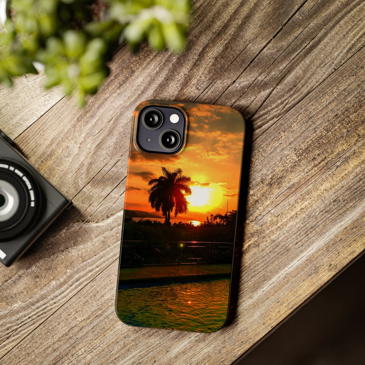 Slim Cute Phone Cases for Iphone - | iPhone 15 Case | iPhone 15 Pro Max Case, Iphone 14 Case, Iphone 14 Pro Max, Iphone 13, Summer Jamaica Sunset - Studio40ParkLane