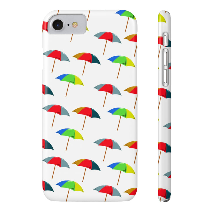 Slim Cute Phone Cases for Iphone - | iPhone 15 Case | iPhone 15 Pro Max Case, Iphone 14 Case, Iphone 14 Pro Max, Iphone 13, Colorful Beach Parasol - Studio40ParkLane