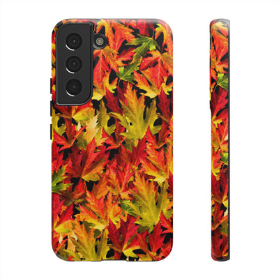 Fall Leaves Impact Resistant, Cute Phone Cases for Samsung S24, S23, S22, S21, IPhone 15 pro Iphone 14 pro Iphone 13 IPhone 12 Iphone 11