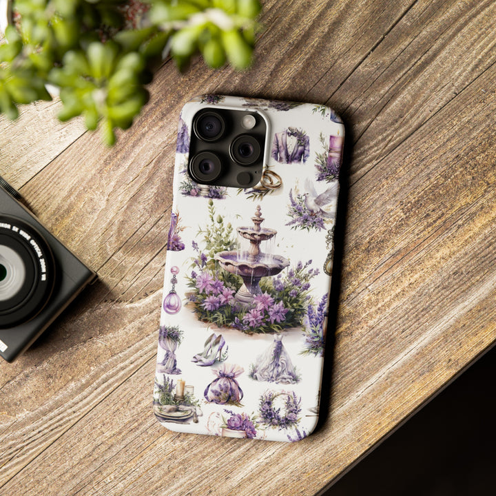 Slim Cute Phone Cases for Iphone | iPhone 15 Case | iPhone 15 Pro Max Case, Iphone 14, Iphone 14 Pro Max, Iphone 13, Lavender Wedding Theme - Studio40ParkLane