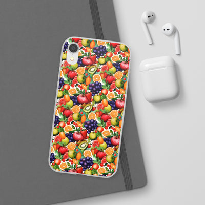 Cute Flexi Phone Cases, Summer Fruit Mix, Compatible with Samsung Galaxy S23, Samsung S22, Samsung S21, Samsung S20, Galaxy S20 Ultra