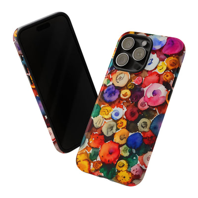 Impact Resistant, Fall Colors Buttons, Cute Phone Cases for Samsung S24, S23, S22, S21, IPhone 15 pro Iphone 14 pro Iphone 13 IPhone 12 Iphone 11