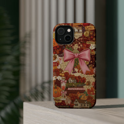 New England Fall Coquette Collage Tough Magsafe Cute Phone Cases for Iphone | iPhone 15 Pro Max Case, Iphone 14, Iphone 14 13 12 11 10 9 8 7 - Studio40ParkLane