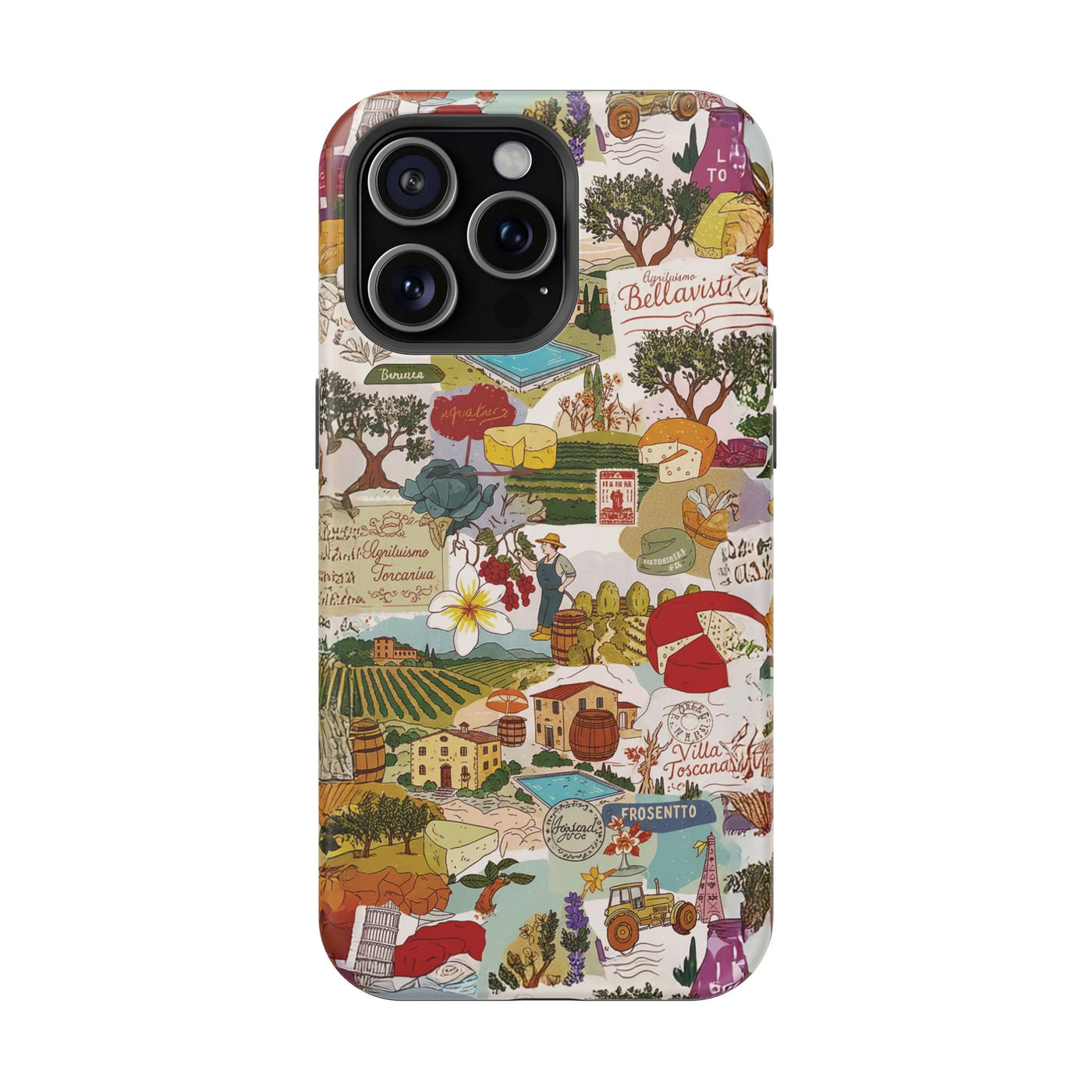Italy Tuscany Coquette Collage Tough Magsafe Cute Phone Cases for Iphone | iPhone 17 Pro Max Case, Iphone 16, Iphone 15 14 13 12 11 10 9 - Studio40ParkLane