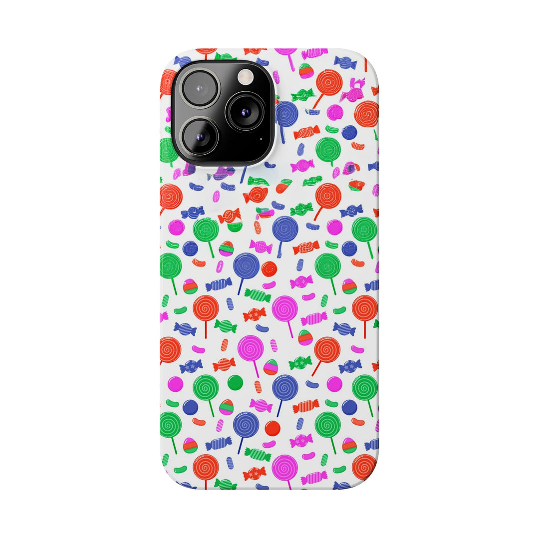 Slim Cute Phone Cases for Iphone - | iPhone 15 Case | iPhone 15 Pro Max Case, Iphone 14 Case, Iphone 14 Pro Max, Iphone 13, Summer Lollipops Red - Studio40ParkLane