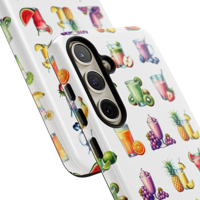 Cute Samsung Case | Cool Iphone Case | Tropical Summer Fruit Cocktail, Samsung S24, S23, S22, S21, IPhone 15 Case | Iphone 14 Case, Iphone 13 Case