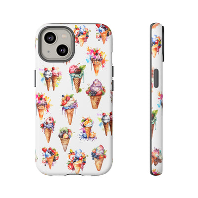 Impact Resistant, Summer Icecream, Cute Phone Cases for Samsung S24, S23, S22, S21, IPhone 15 pro, Iphone 14 pro, Iphone 13 IPhone 12, Iphone 11