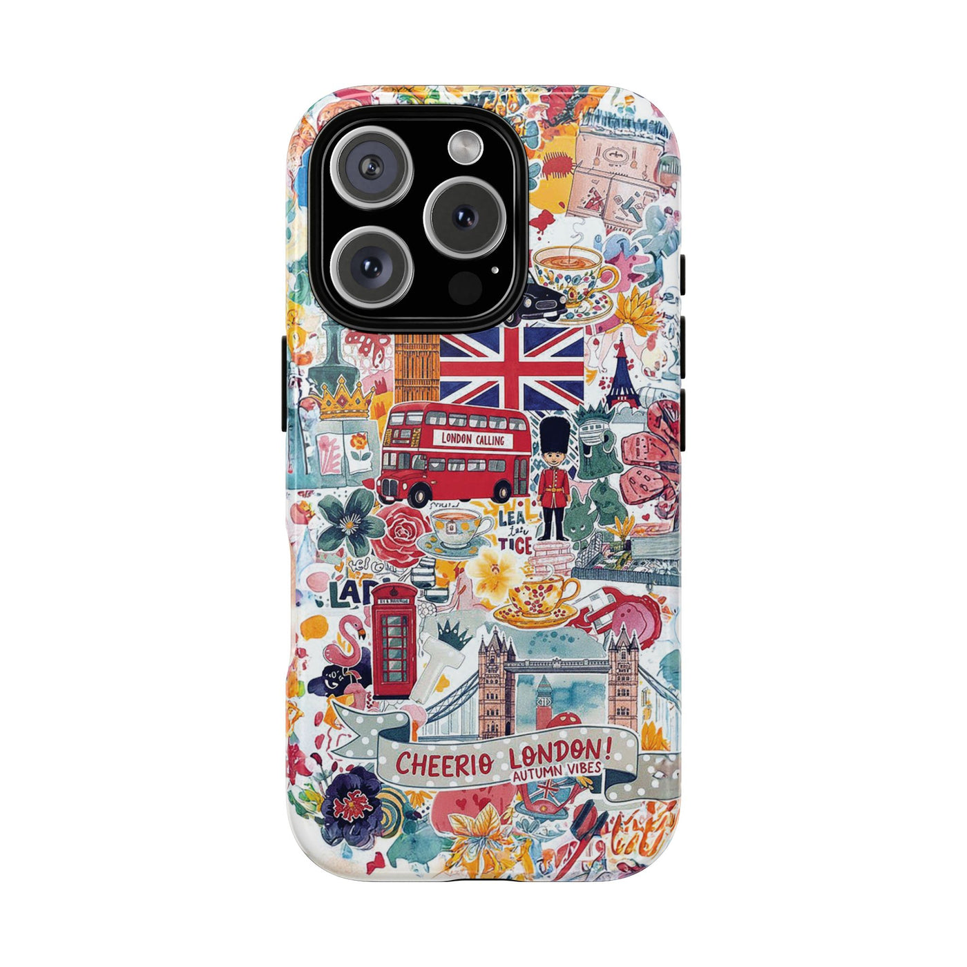 London England Coquette Collage Tough Premium Phone Case - For iPhone 17 Pro Max iPhone 16 Pro iPhone 15 Iphone 14 Plus 13 Pro 12 11 10 XR - Studio40ParkLane