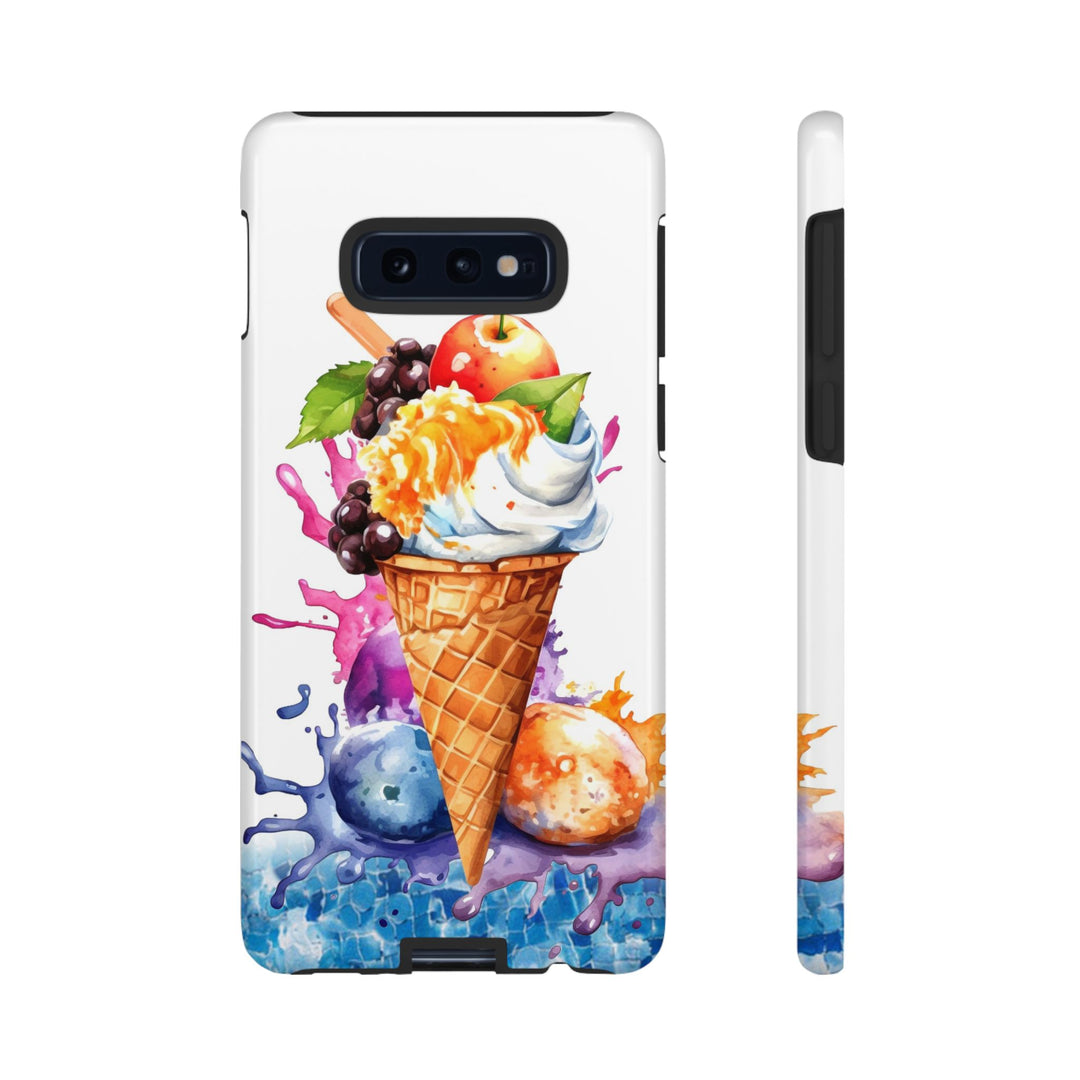 Impact Resistant, Summer Ice Cream Cone, Cute Phone Cases for Samsung S24, S23, S22, S21, IPhone 15 pro Iphone 14 pro Iphone 13 IPhone 12 Iphone 11 - Studio40ParkLane