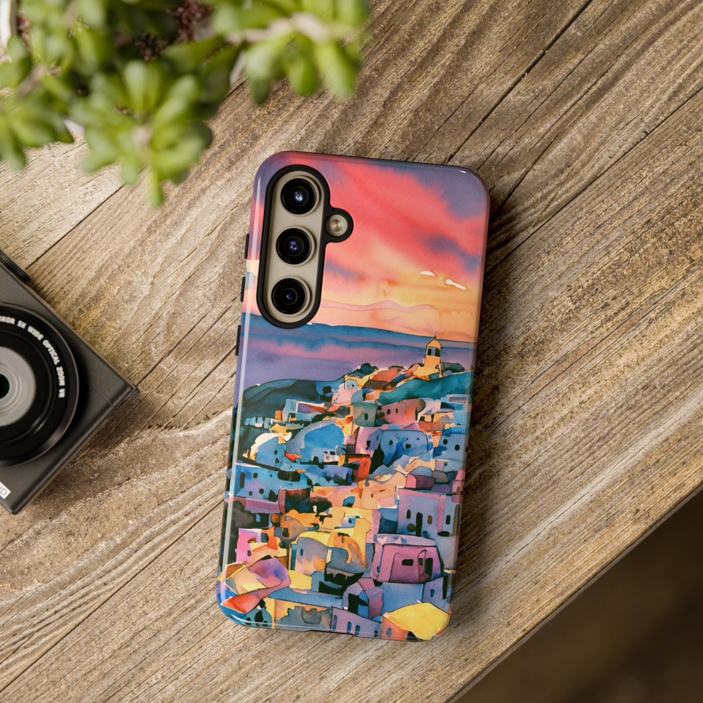 Impact Resistant, Greek Sunset, Cute Phone Cases for Samsung S24, S23, S22, S21, IPhone 15 pro Iphone 14 pro Iphone 13 IPhone 12 Iphone 11