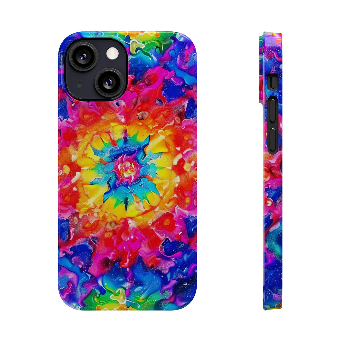 Tie Dye Faux Glitter Gift for Her Cute Phone Cases for Iphone 16 Pro Max | iPhone 15 Case | iPhone 15 Pro Max Case, Iphone 14, Iphone 14 Pro Max, Iphone 13 12 11 8 7