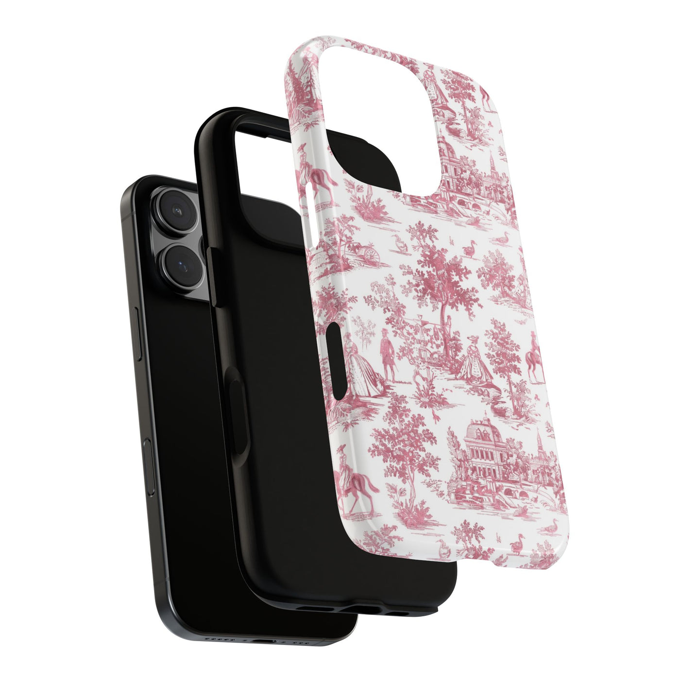 Premium Tough French Toile Gift for Her Cute Phone Cases for Samsung S25, S24, S23, S22, S21 Iphone, 16, 15, 14, 13, 12 Plus Max Pro Ultra - Studio40ParkLane