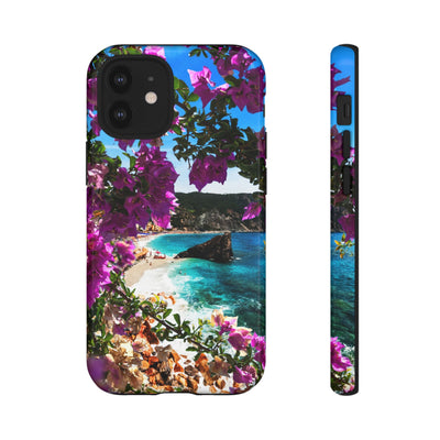 Impact Resistant, Bougainvillea Seaview, Cute Phone Cases for Samsung S24, S23, S22, S21, IPhone 15 pro Iphone 14 pro Iphone 13 IPhone 12 Iphone 11