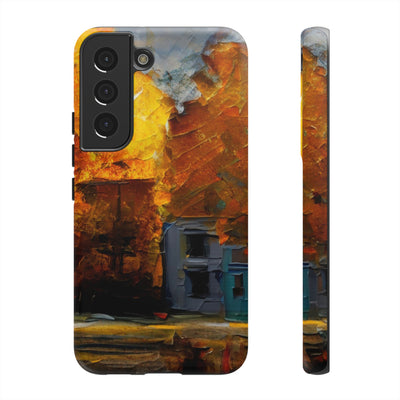 Impact Resistant, Fall Leaves Oil Painting, Cute Phone Cases for Samsung S24, S23, S22, S21, IPhone 15 pro Iphone 14 pro Iphone 13 IPhone 12 Iphone 11