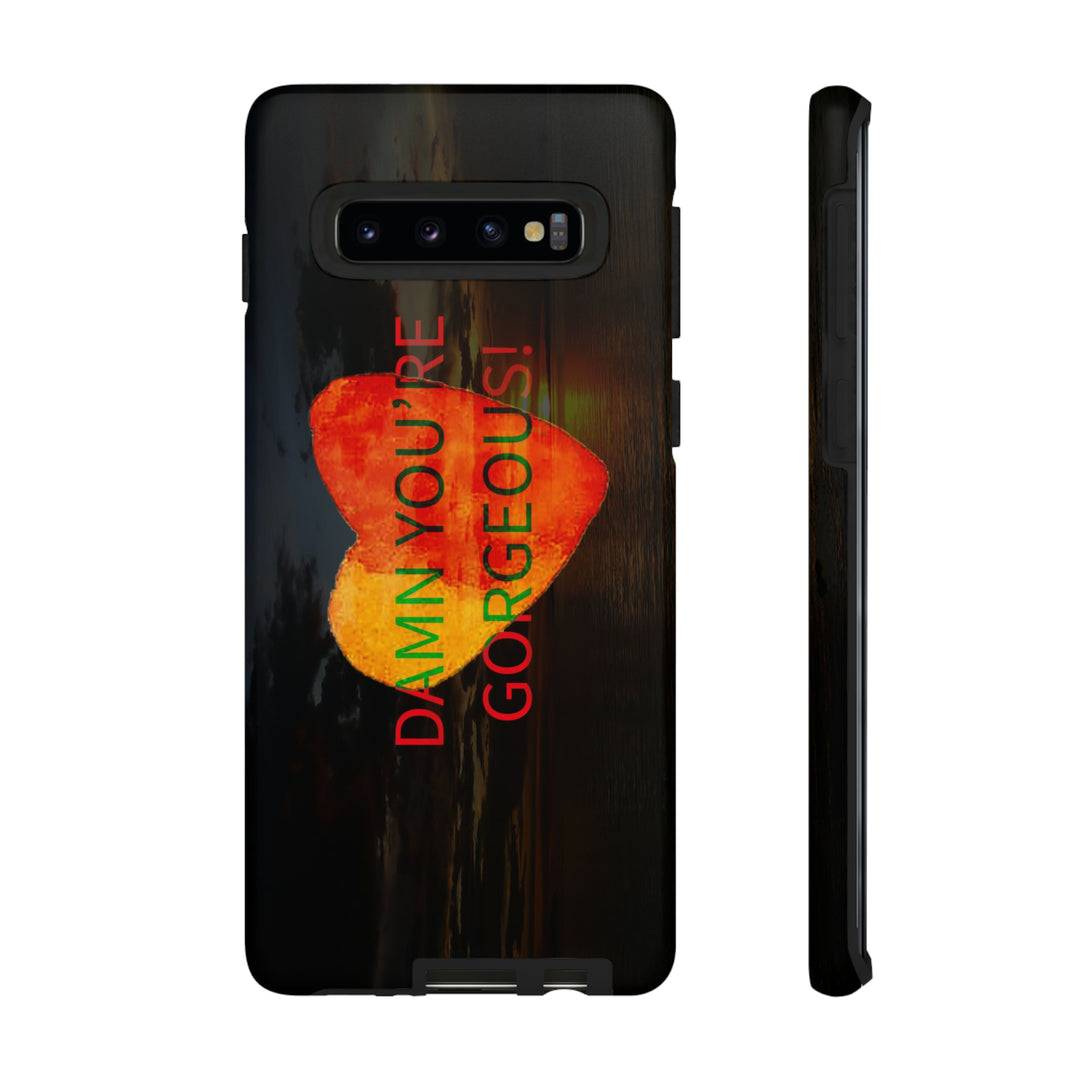 Cute Samsung Phone Case | Aesthetic Samsung Phone Case | Sunset Heart | Galaxy S23, S22, S21, S20 | Luxury Double Layer | Cool - Studio40ParkLane