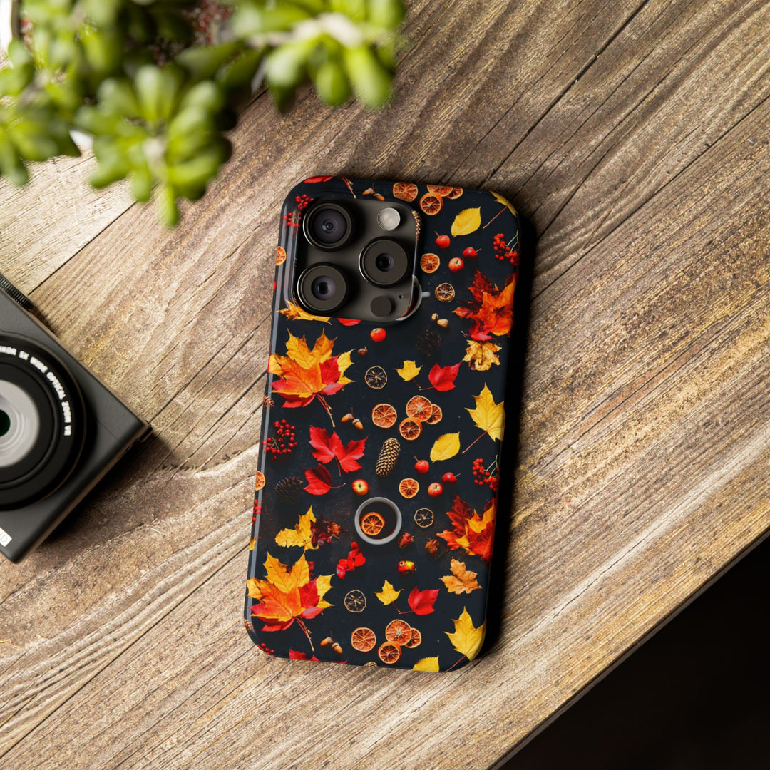 Slim Cute Fall Leaves Collage Phone Cases for Iphone | iPhone 15 Case | iPhone 15 Pro Max Case, Iphone 14, Iphone 14 Pro Max, Iphone 13, Iphone 16 - Studio40ParkLane