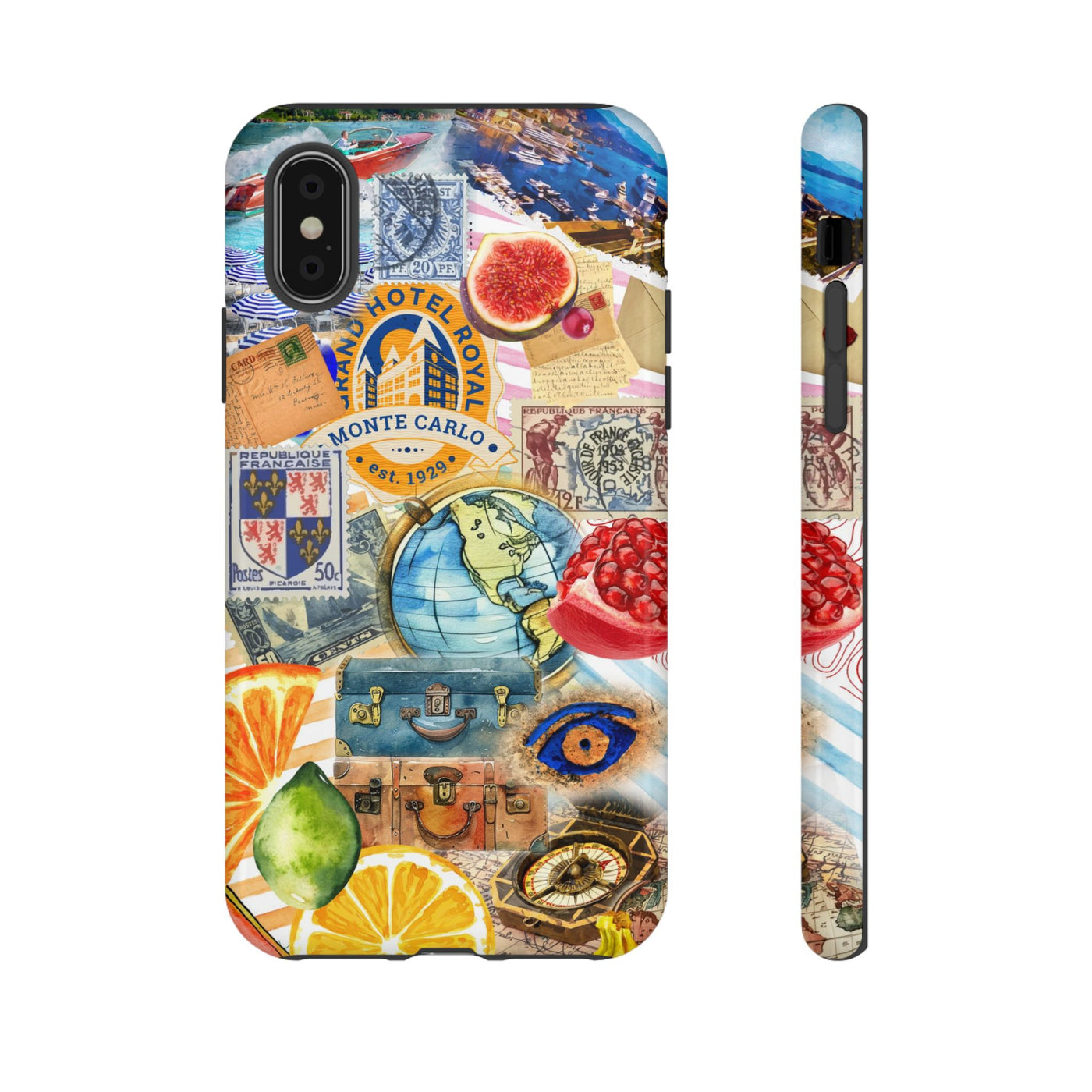 Cute European Summer Collage Phone Case, for IPhone 16 Case | Iphone 15, Iphone 14, IPhone 13 Case, 11 8 7, Samsung Galaxy S24, S23, S22, S21 Extra Protective