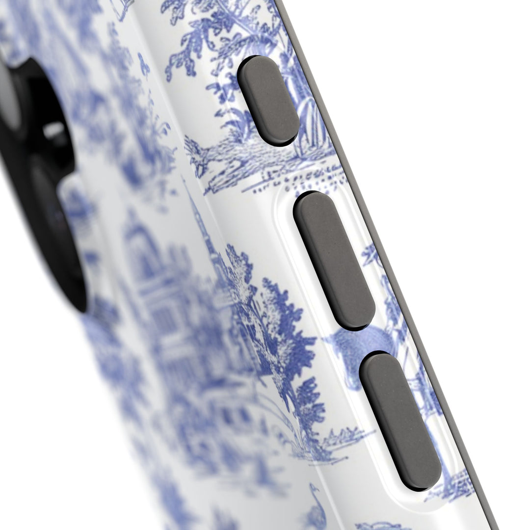 Blue Toile Magnetic Impact-Resistant Cute Phone Case for Iphone 16, iPhone 15 Pro Max Plus 14, 13, 12, 11 Gift for her - Studio40ParkLane