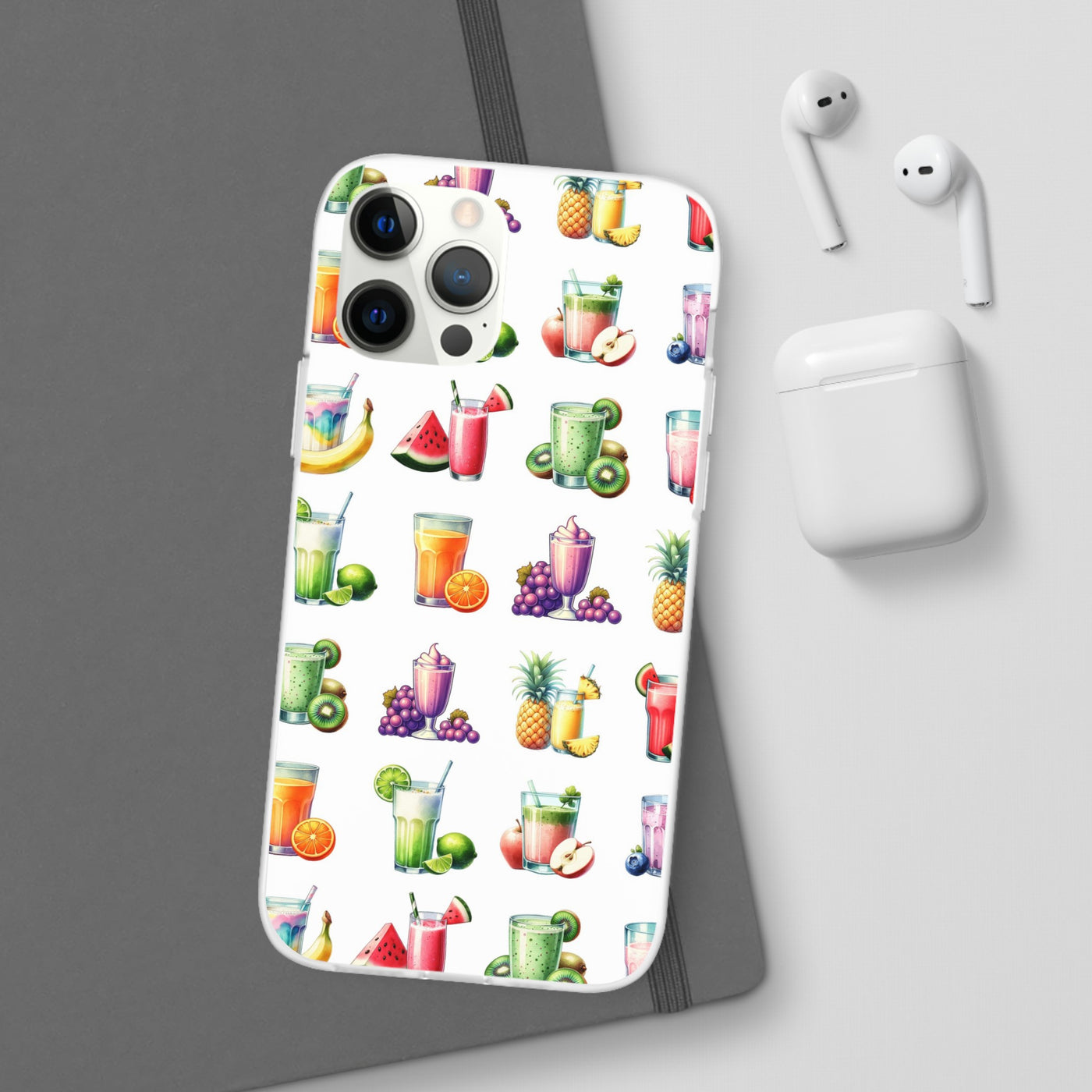 Cute Flexi Phone Cases, For Iphones and Samsung Galaxy Phones, Tropical Summer Fruit Cocktails, Galaxy S23 Phone Case, Samsung S22 Case, Samsung S21, Iphone 15, Iphone 14, Iphone 13