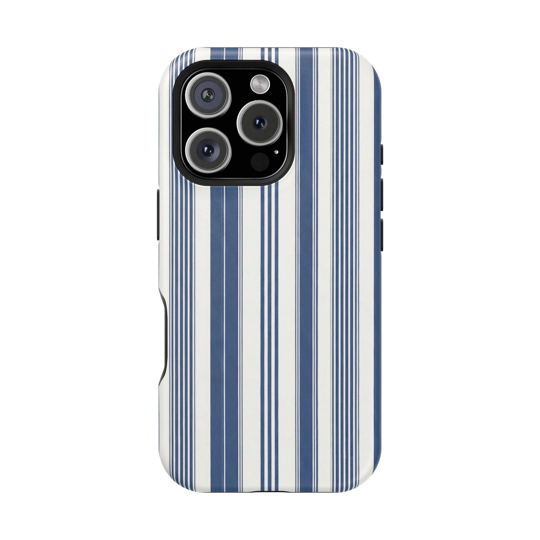 MagSafe Cute Phone Case, Coastal Striped Phone Case for iPhone 17 16 15 14 13 12 Pro Max, Samsung S26 S25 S24 Ultra case - Studio40ParkLane