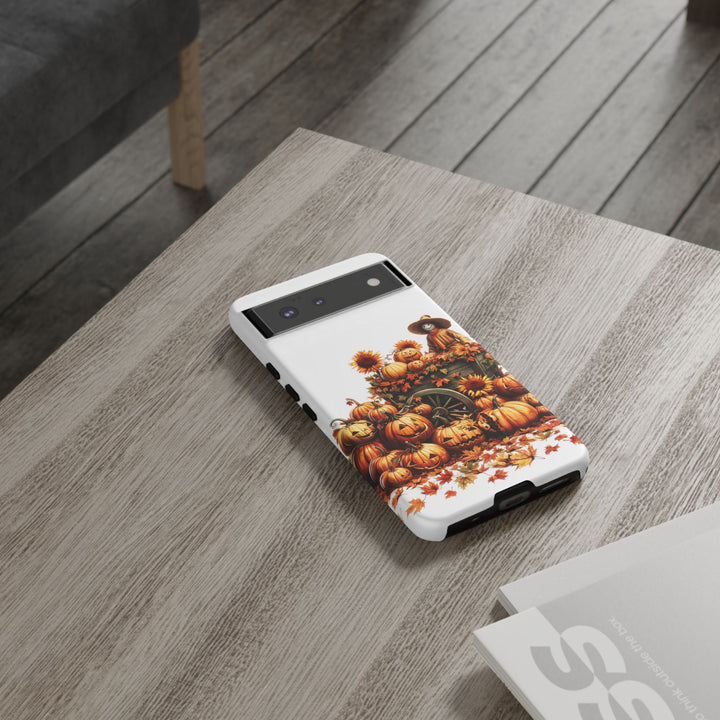 Impact Resistant, Fall Leaves Scarecrow, Cute Phone Cases for Samsung S24, S23, S22, S21, IPhone 15 pro Iphone 14 pro Iphone 13 IPhone 12 Iphone 11 - Studio40ParkLane