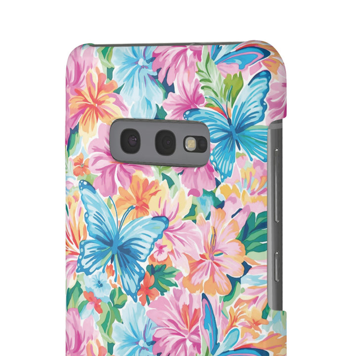 Sleek Snap Butterflies Flowers Cute Phone Case for iPhone 16 15 14 13 12 11 X Xs Max Xr Pro Plus Samsung Galaxy S24 S23 S22 S21 S20 Ultra